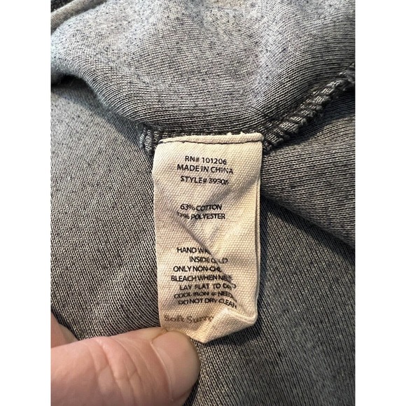 SOFT SURROUNDINGS Womens Sweatshirt Fleece CUDDLE Pullover Gray Sz Large Petite - Picture 4 of 4